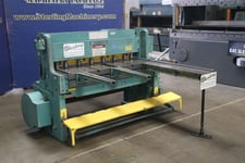 12 gauge x 4' Wysong #1252, power shear, 3 HP, 80 SPM, 48" rear operated manual back gauge, 11/32" rake