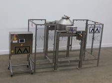 3 cu.ft. A & M #ACB30, 304 Stainless Steel double cone batch mixer, 26" dia. x 9" straight wall vessel, AB