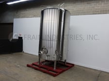 5000 gallon JVNW Inc., 304 Stainless Steel jacketed & insulated tank, 98" dia. x 154" straight wall, dish