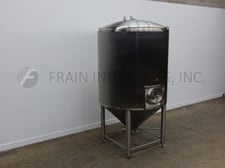 2000 gallon NSI Newlands #UT54B, 304 Stainless Steel, low pressure jacketed & insulated tank, 80" dia. x 84"