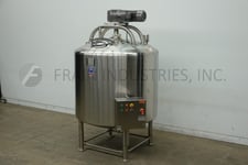 1000 gallon Feldmeier, Stainless Steel jacketed & insulated process tank, 72" dia. x 60" straight wall, dome