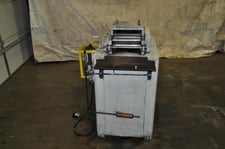 10" x .13" Durant #MD-10, sheet & strip straightener, (7) 2" diameter roll, 100 FPM, entry & exit pinch