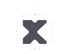 120" L x 3.75" H Age #4X4, 4-way bottom die