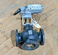 3" DEI Dodge Engineering, 3 Way Auto Globe Valve, 1440130, EN310B2 Actuator, Non-Spring Return, 24V