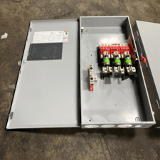 400 Amp. Siemens, GF325NA, Safety Disconnect Switch, 3 Pole, 240 V, 3 phase, 125 HP, FRN-R-400 fuses