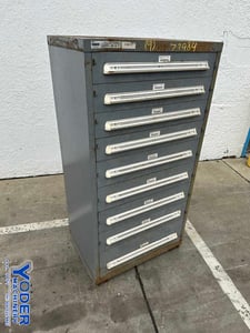 9 Drawer Vidmar cabinet, 30" W x 22-1/2" D x 59" H