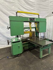 25" x 36" W.F. Wells #B-25-1, horizontal band saw, 25' 6" x 2" x .063" blade, 7.5 HP, 75-500 SFPM