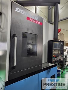 Daewoo Doosan #V550, 29" swing, 2000 RPM, Fanuc CNC, 12 pos.turret, 3-Jaw 21" chuck, chip cConveyor, 2015