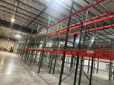 Pallet Racking, 9' 6 ft & 8' 4 racks X 42" wide and 16' tall, 31 - 4 shelf racks