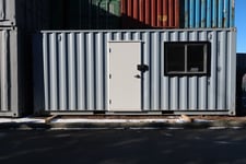 20' Site Office Container, Insulated, 2" x 3" Steel Stud Framing, 48" x 36" Window, 4 x Power Outlets, 3 x 4'