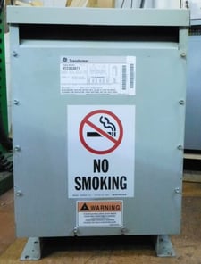 15 KVA 480 Primary, 208/120 Secondary, General Electric 9T23B3871, type QL, 1 yr warranty