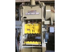 100 Ton, Niagara #SC-100-36-30, straight side double crank stamping press, Helm PLC, 4" stroke, 14" Shut