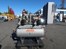 20 CFM, Busch #2-RA0025-E506-1001, Double Vacuum Pump with 1.5 HP motor, 1760 RPM, 575 V, 60 gallon tank, 1997