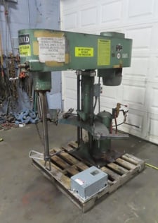 Schold, bow tie mixer, air over oil lift, 10 HP, vari-speed, floor mount, w/tank holder