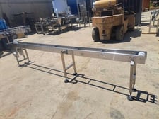 8" wide x 12' long, Trans Automatic Technologies conveyor, Stainless Steel frame, 2021