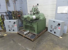 Netzsch #LME20-T, 20 liter horizontal media mill, 2 chambers on 1 base, 25 HP each chamber