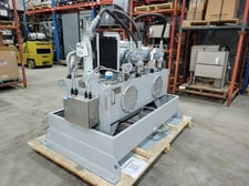 25 HP Rexon #284TD, Hydraulic Power Unit w/Radiator & Double Motors, 400 liters Tank, 3 Ph., 1765 RPM, 575 V