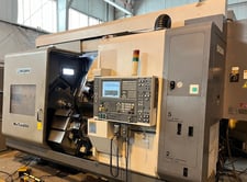 Okuma #MacTurn-250-2S/1000 Big Bore 5" Axis CNC turning center w/live milling, OSP-P100L Control, 2005