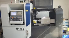 Tornos #GT-26, CNC Swiss lathe, 25.4mm bar capacity, Iemca 12' barfeeder, mist collector, 2021