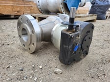 4" Chaoda Valves Group #10-4-8-BTM-2-FP-RF-CF8M-17-CrC-G-G, Ball Valve, Class 600, stainless steel