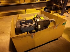 20 HP @ 40/1775 RPM, Sew Eurodrive helical gearmotor R137DRE180M4/RI w/gearbox, 330/575 Volts