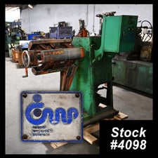 2500 lb. CWP #2500-18M, single uncoiler, 18" width, 48" outside dimensions, 15"-20" ID, 3-arm manual