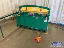 16 gauge x 4.4' National #NH5216, hydraulic squaring shear, 26" back gauge, 3 HP, 25 SPM, 2003