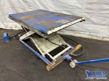 6000 lb. Chisum, air bag platform lift, 63" x 41" table, 36" raised height, pnematic foot pedal