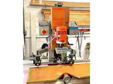 Hafele #Futura-250, Hinge Boring Mach., 80 mm bore w/ 650 ft.lb. @ 90 psi, 3.5 million 3" strokes, 1.5 HP