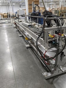 Ogden #TBD, Pur Laminating Line, for Engineered Flooring, 4'-8' L x 16" H Plywood Hopper Feeder, 55 gallon