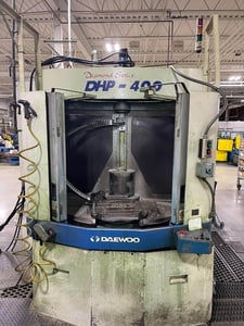 Daewoo Doosan #DHP-400, horizontal machining center, 23.62 X, 22.05 Y, 22.24 Z, 15.7 x 15.7 pallet, 25 HP