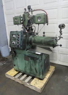 Netzsch #LMJ-8/E-12, horizontal media mill, Molenex style rotor, steel disks, jacketed chamber, 1986