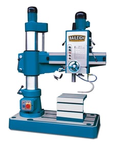Baileigh #RD-1000M, radial drill, 9.84" column diameter, #MT-4, 220 V., 3 phase, new