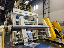 Beloit, 90" turret unwind with slicing, 72" diameter