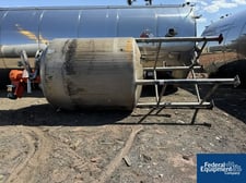 1200 gallon Precision Stainless Reactor, 304 Stainless Steel, 50/150 psi, 72" diameter x 72" straight side