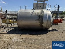 2000 gallon Lee Reactor, 316 Stainless Steel, 23/100 psi, 76" diameter x 99" straight side, dish top and