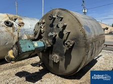 3500 gallon Alloy Fab Kettle, Stainless Steel, dish top and bottom, rated 5 psi internal, jacketed for 150 psi