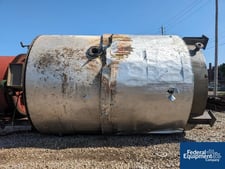 5500 gallon Wolf Mechanical Kettle, Stainless Steel, flat top and bottom, bridge mounted Sharpe agitator drive