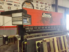 80 Ton, Amada #Promecam-ITPS, hydraulic press brake, 10' overall, 100.5" between housing, 1989