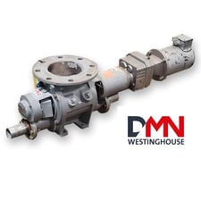 6" DMN Westinghouse #BL-150, blowing seal blow-through rotary valve, Cast Iron, foot base mounting, 11.75"