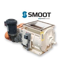 13" x 13" Smoot Co. #FT16 Magnum Systems rotary airlock valve, Carbon Steel rotor with cast iron housing, 1.5