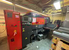 22 Ton, Amada #Vipros-255, CNC turret punch, 50" x50" sheet, 31 station, 3 automatic index, Fanuc 18P, brush