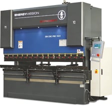 138 Ton, Energy Mission #PBE-1250, hydraulic press brake, 16' overall, new