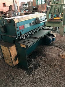 11 gauge x 4' Amada #M1232, mechanical power shear, (3.2mm x 1200mm), front operated power back gauge, 75