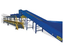 Recycling Sorting Line, Math-Ex, 4-person sort line, complete, slider bed belt conveyor, brand new with