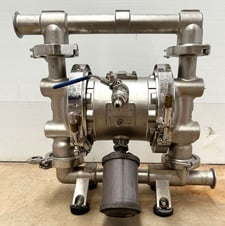 1.5" Graco #FD1111, Stainless Steel air-operated double diaphragm sanitary pump, 41 GPM, 50 cfm, 120 psi, (3