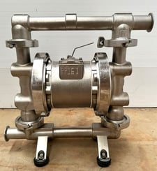 1.5" Graco #FD1122, Stainless Steel air-operated double diaphragm sanitary pump, 41 GPM, 50 cfm, 120 psi