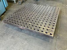 5' x 5' x 5-1/2" Acorn table,, 3-1/2"hole spacing, 6 ton capacity