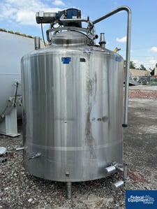 700 gallon DCI Processor Kettle, 304 Stainless Steel, 120 psi jacketed, 350&deg;F, 61" dia, agitated, 2 HP