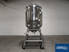 132 gallon A & M Process Jacketed Receiver Tank, Stainless Steel, 500 Liter, 44/150 psi